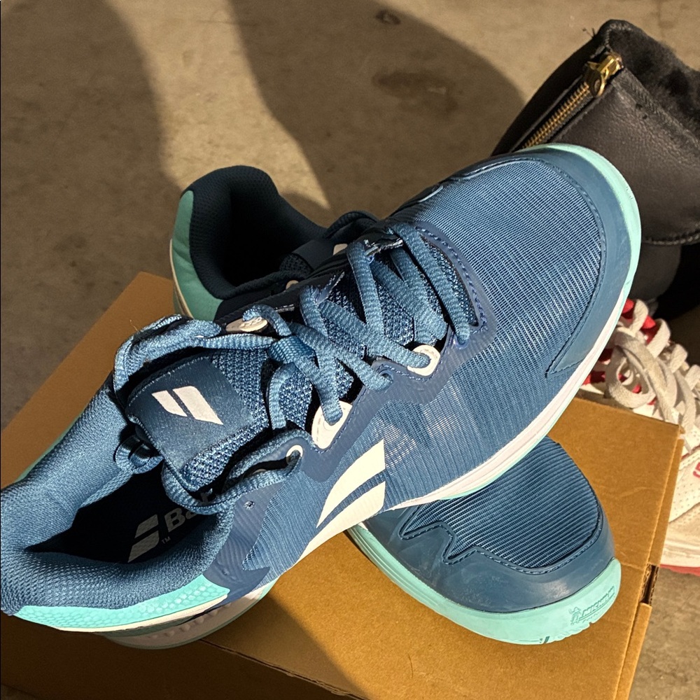 Stylish Blue and White Women's Sneakers